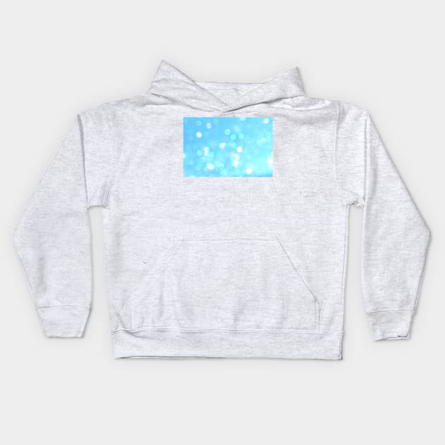 Aqua Blue Sparkles Kids Hoodie by NewburyBoutique